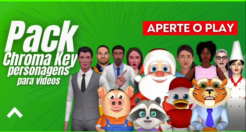 Pack Personagens Chroma Key